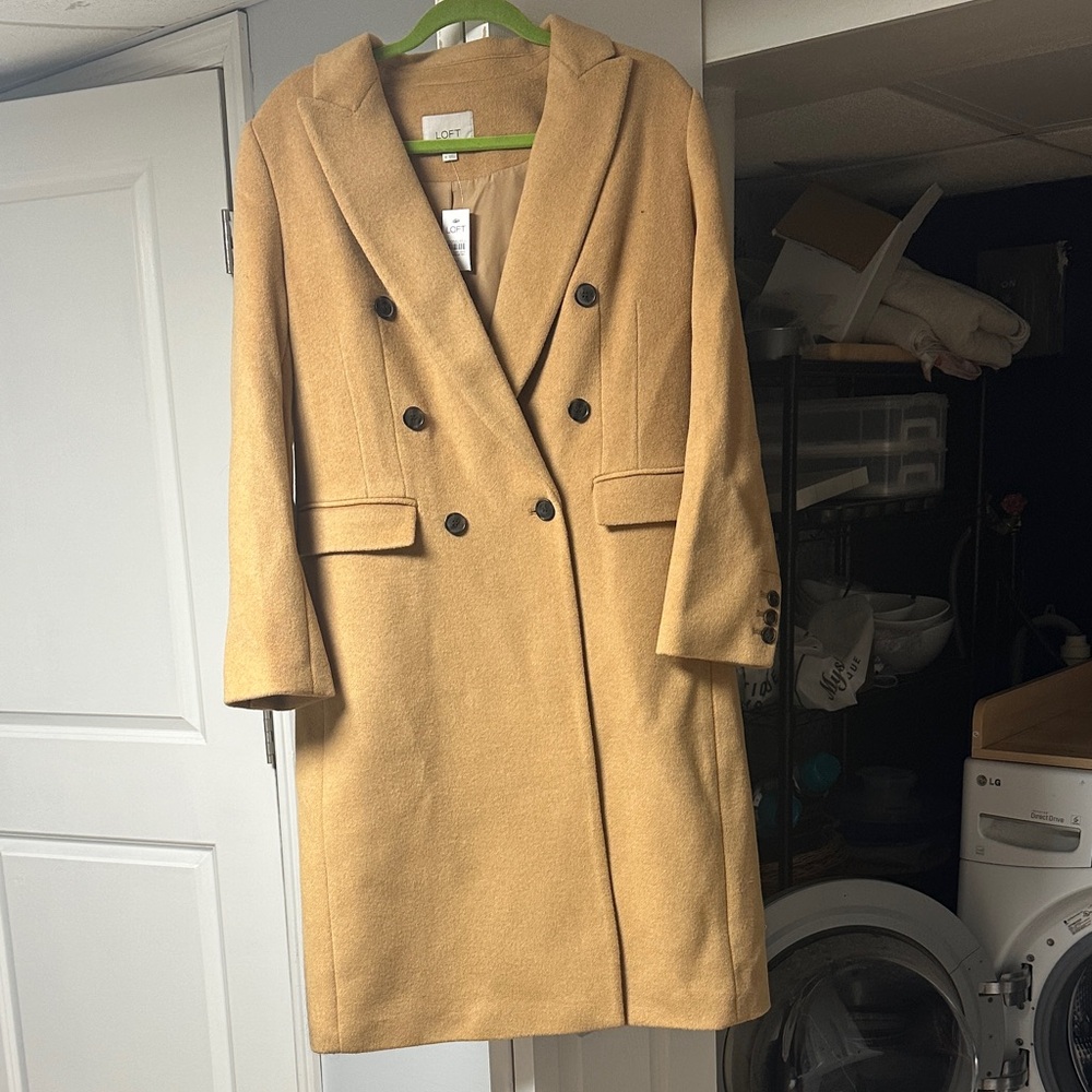 LOFT wool Double-Breasted Trench Coat